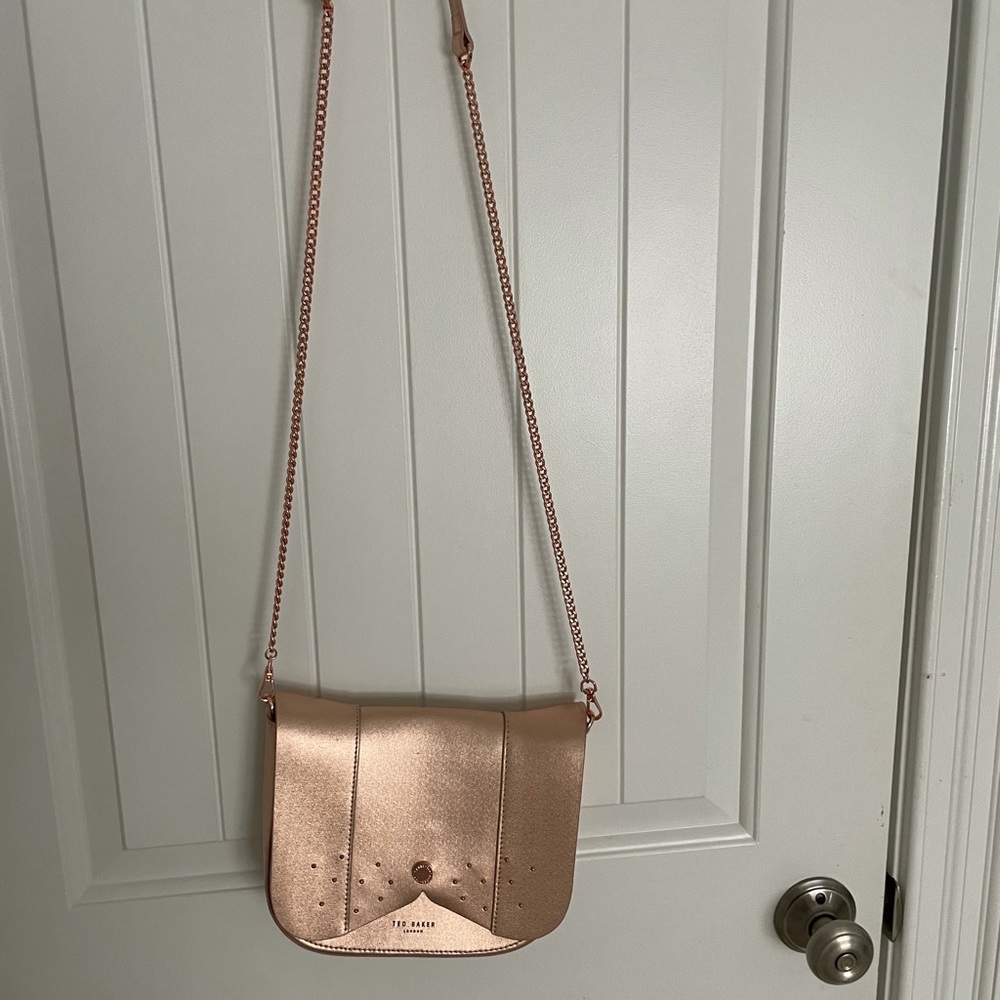 Tedbaker rosegold crossbody bag